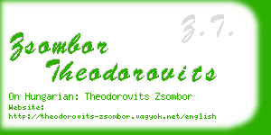 zsombor theodorovits business card